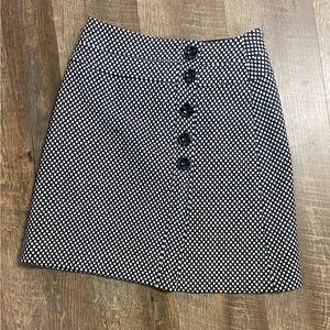 Talbots Monochrome Polka Dot Mini Skirt